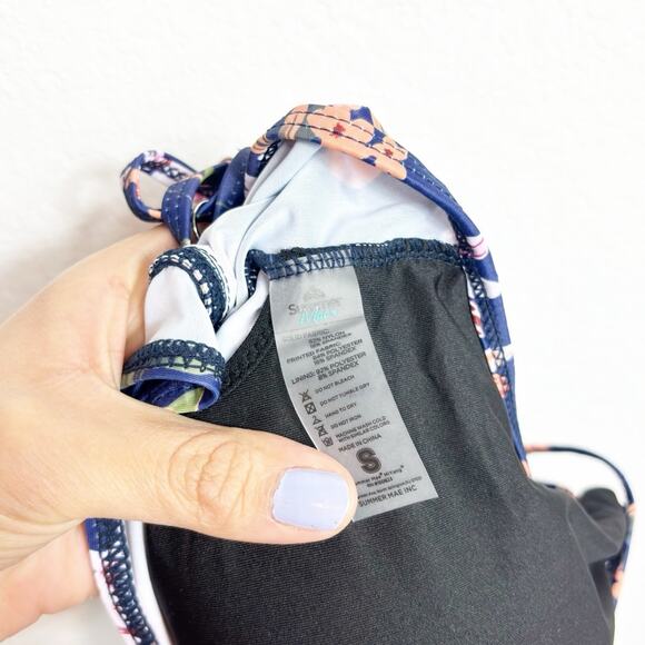 SUMMERMAE WOMEN TANKINI SIZE SMALL FLORAL BLUE PINK GREEN PRINT BRAND NEW - Picture 5 of 5